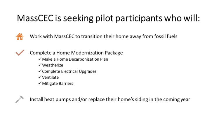 List of requirements for Decarbonization Pathways Pilot Participants