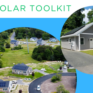 Solar Toolkit cover page with pictures of homes with solar panels on roofs